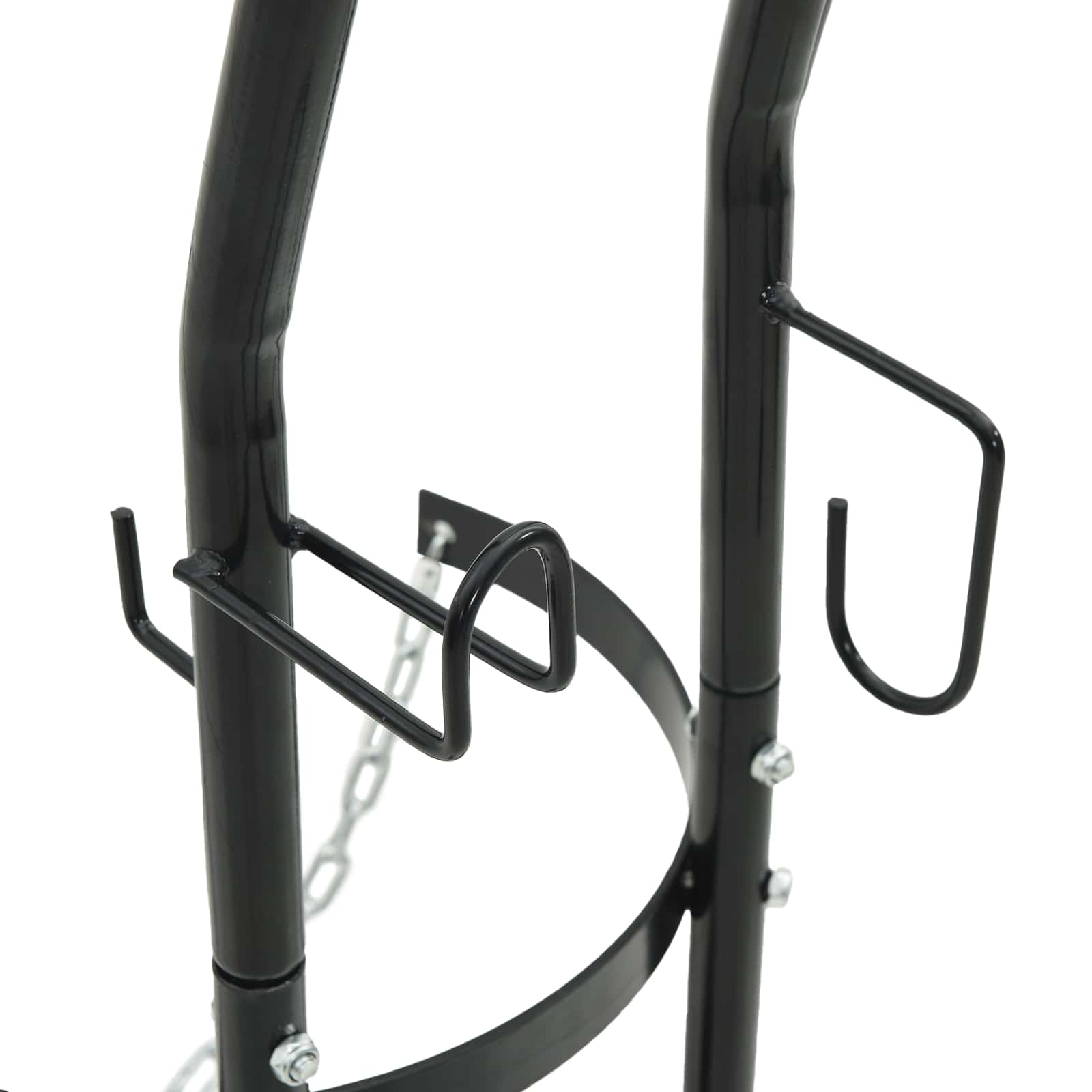 Handtrolley Zwart en Rood 49 x 49 x 101 cm Staal