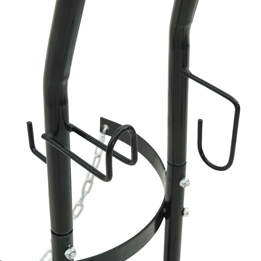 Handtrolley Zwart en Rood 49 x 49 x 101 cm Staal