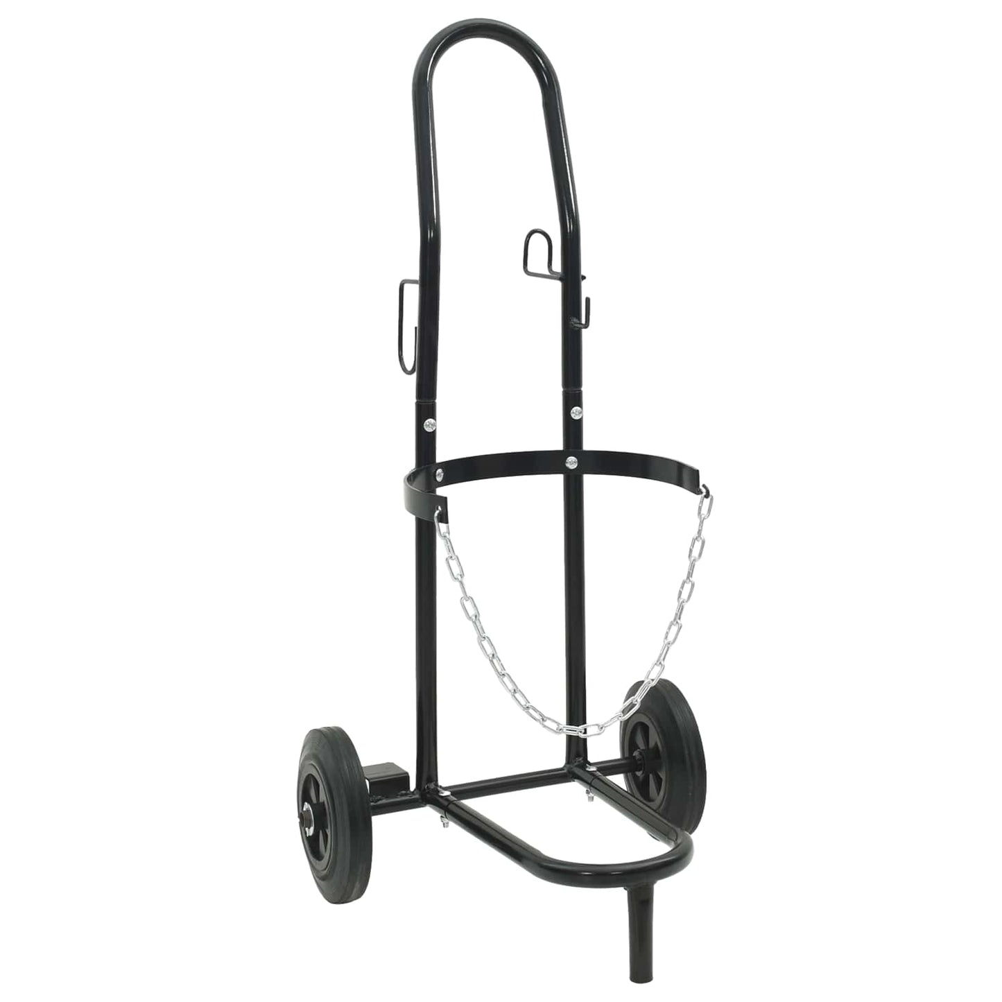 Handtrolley Zwart en Rood 49 x 49 x 101 cm Staal