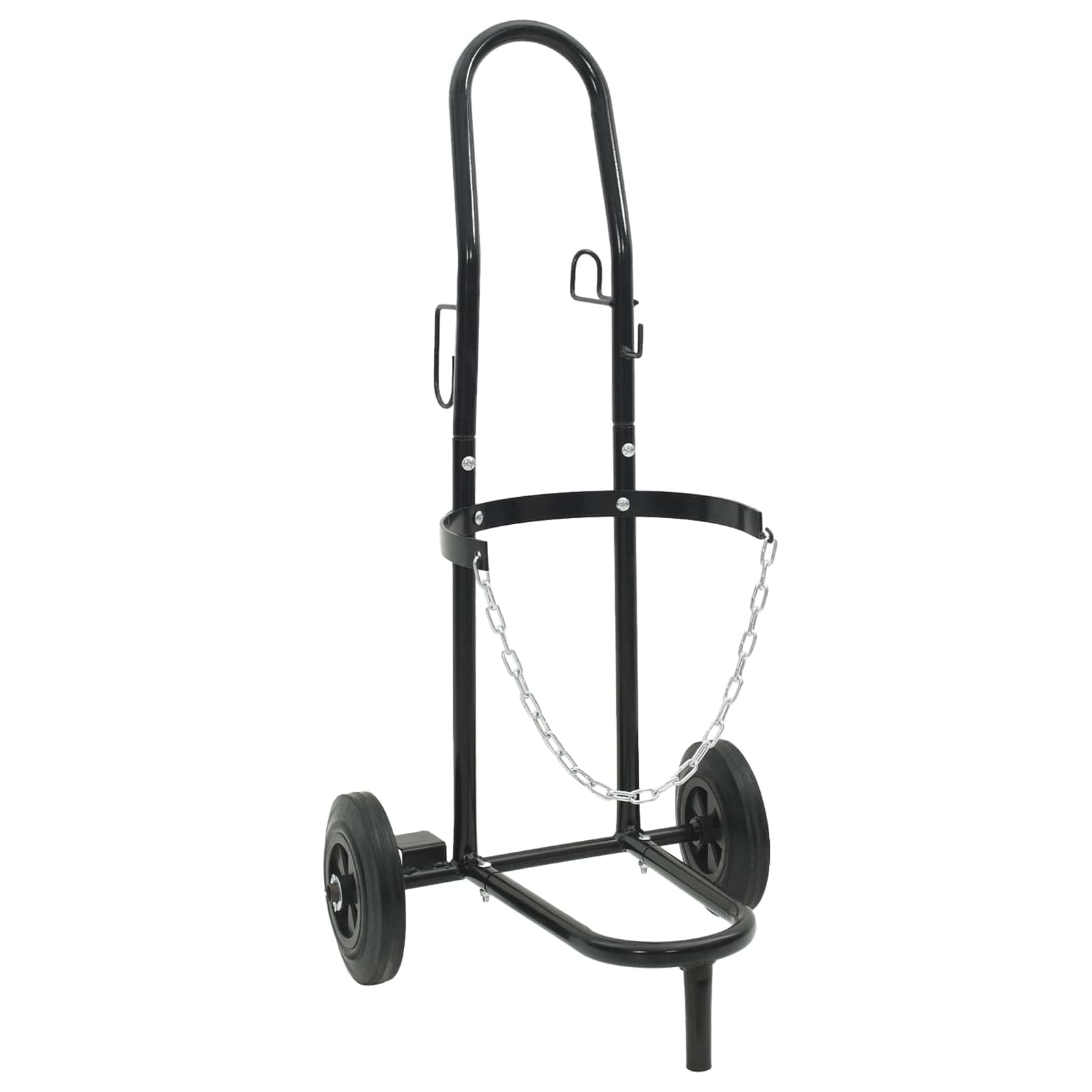Handtrolley Zwart en Rood 49 x 49 x 101 cm Staal