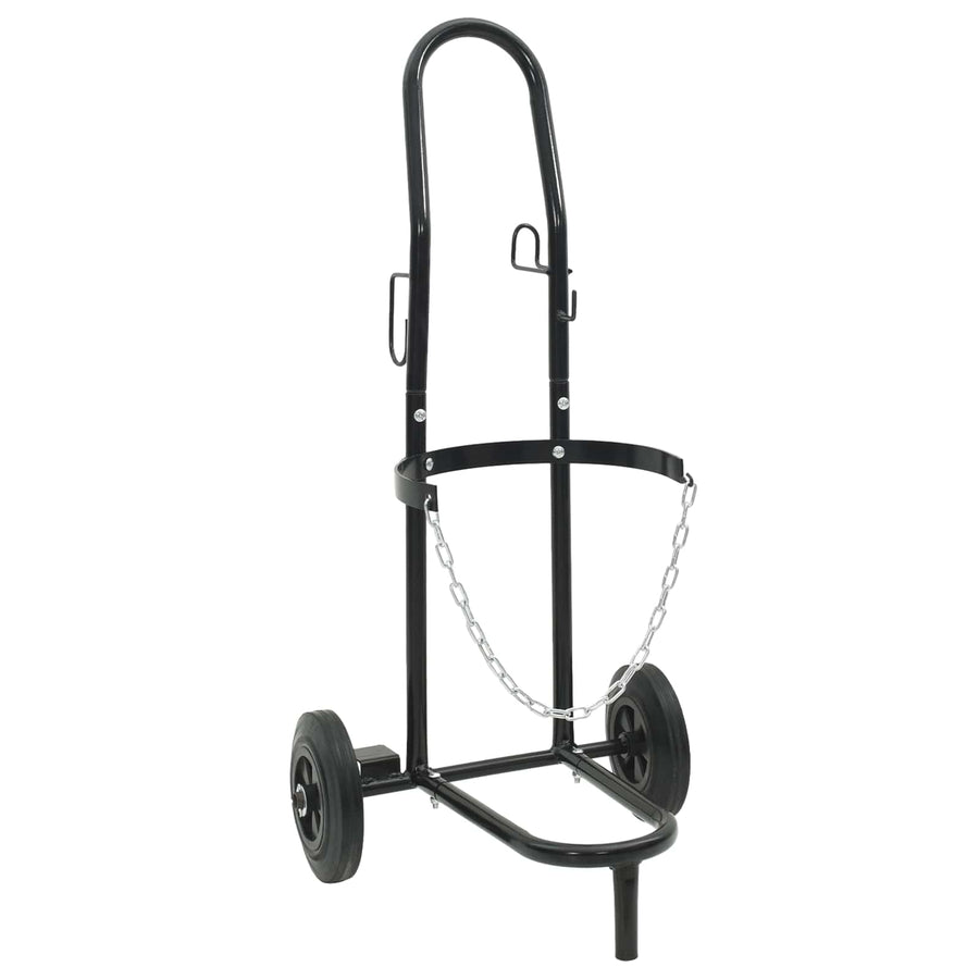Handtrolley Zwart en Rood 49 x 49 x 101 cm Staal