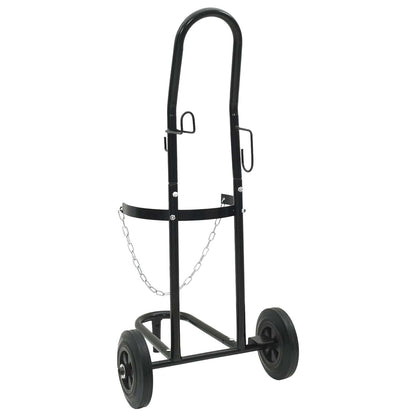 Handtrolley Zwart en Rood 49 x 49 x 101 cm Staal