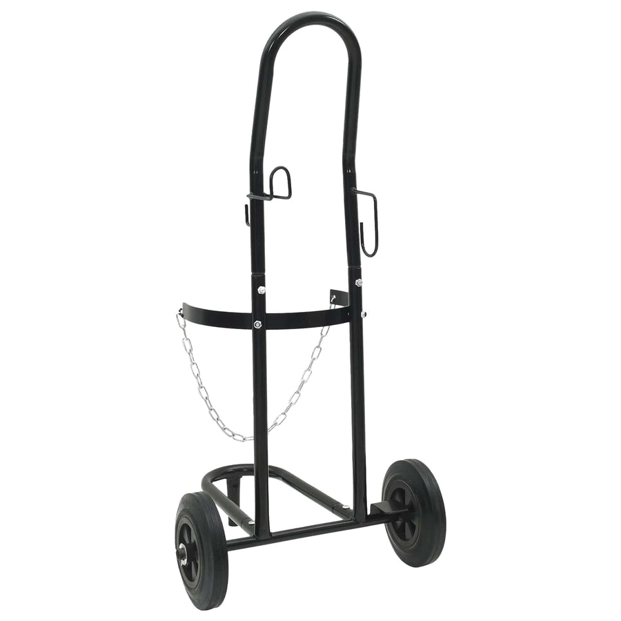 Handtrolley Zwart en Rood 49 x 49 x 101 cm Staal