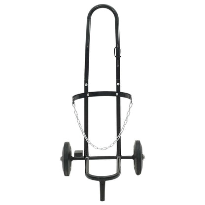 Handtrolley Zwart en Rood 49 x 49 x 101 cm Staal