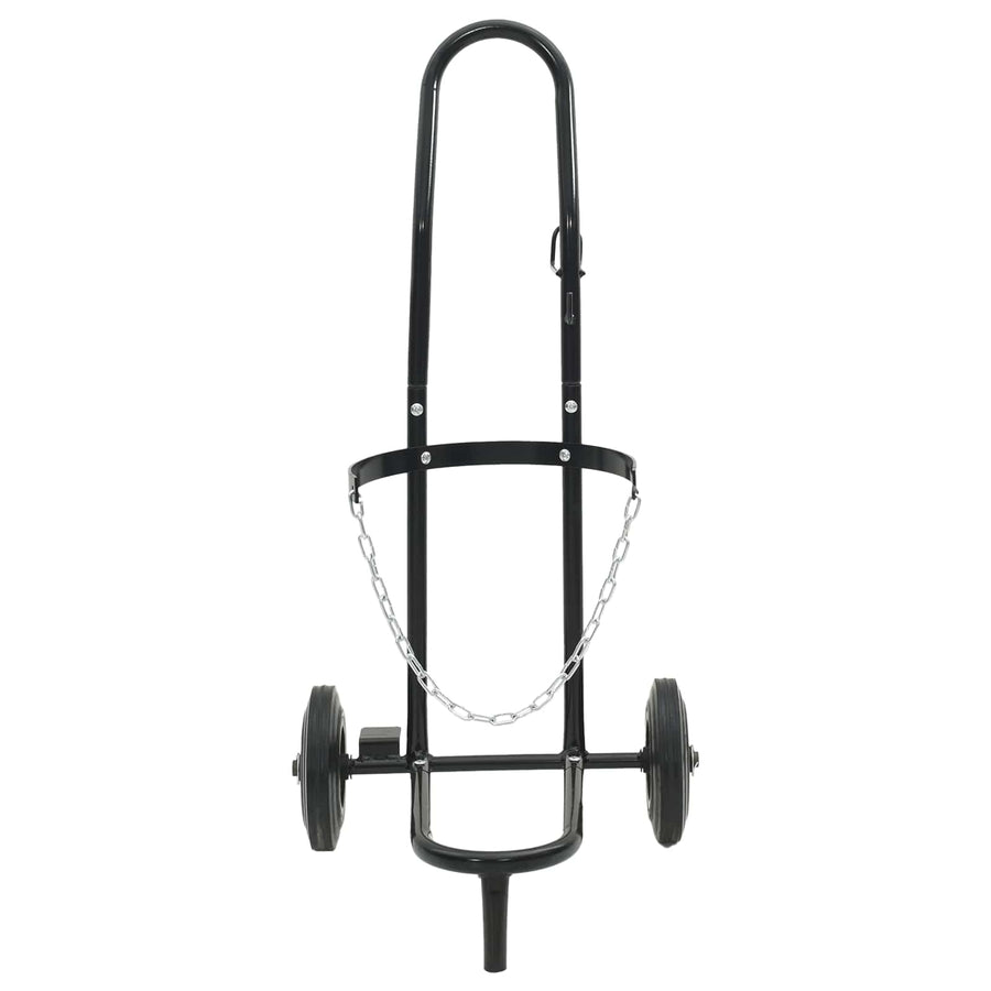 Handtrolley Zwart en Rood 49 x 49 x 101 cm Staal
