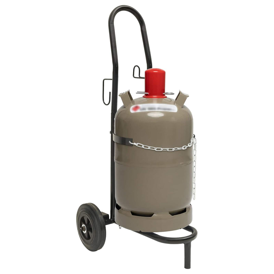 Handtrolley Zwart en Rood 49 x 49 x 101 cm Staal