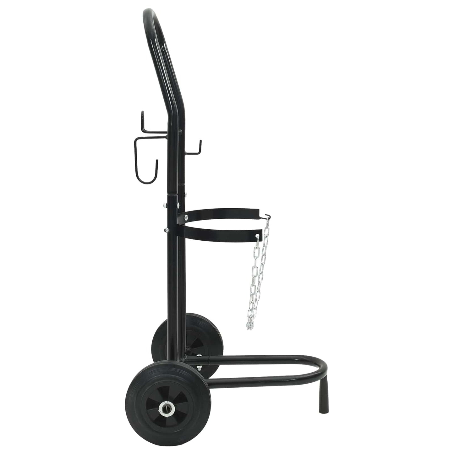 Handtrolley Zwart en Rood 49 x 49 x 101 cm Staal