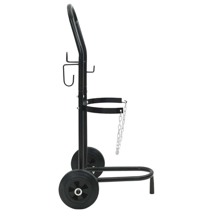 Handtrolley Zwart en Rood 49 x 49 x 101 cm Staal