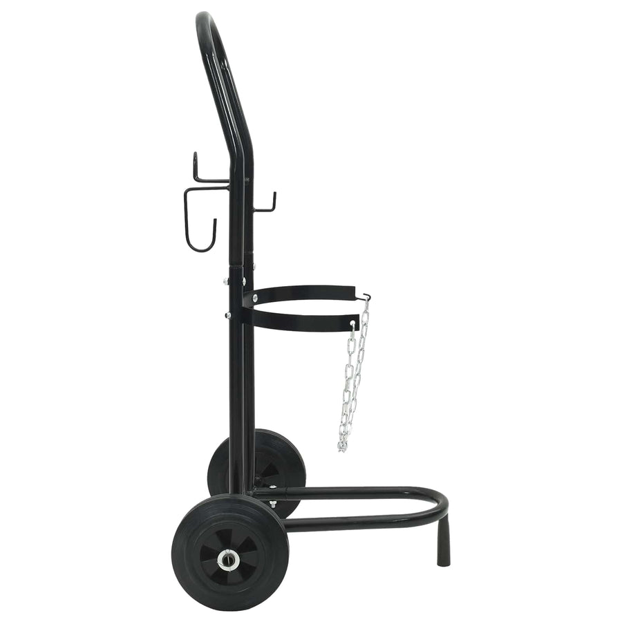Handtrolley Zwart en Rood 49 x 49 x 101 cm Staal