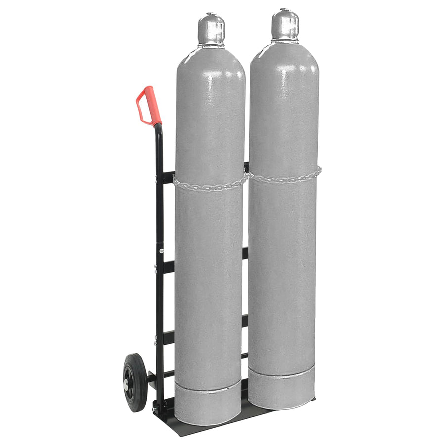 Handtrolley Zwart en Rood 63 x 43,5 x 110 cm Staal