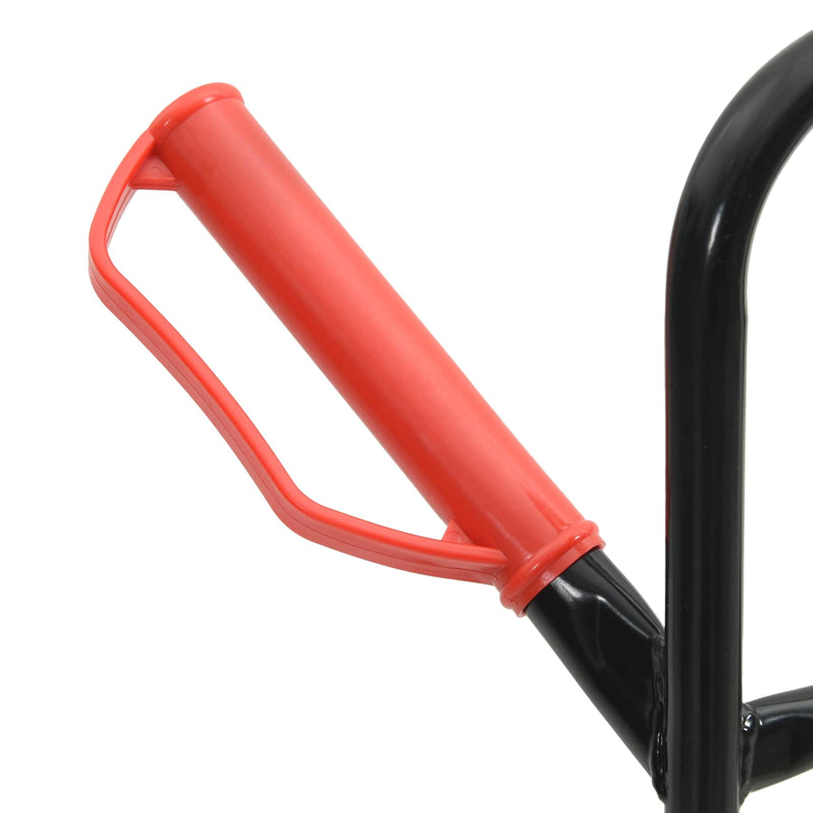 Handtrolley Zwart en Rood 64,5 x 49,5 x 114 cm Staal