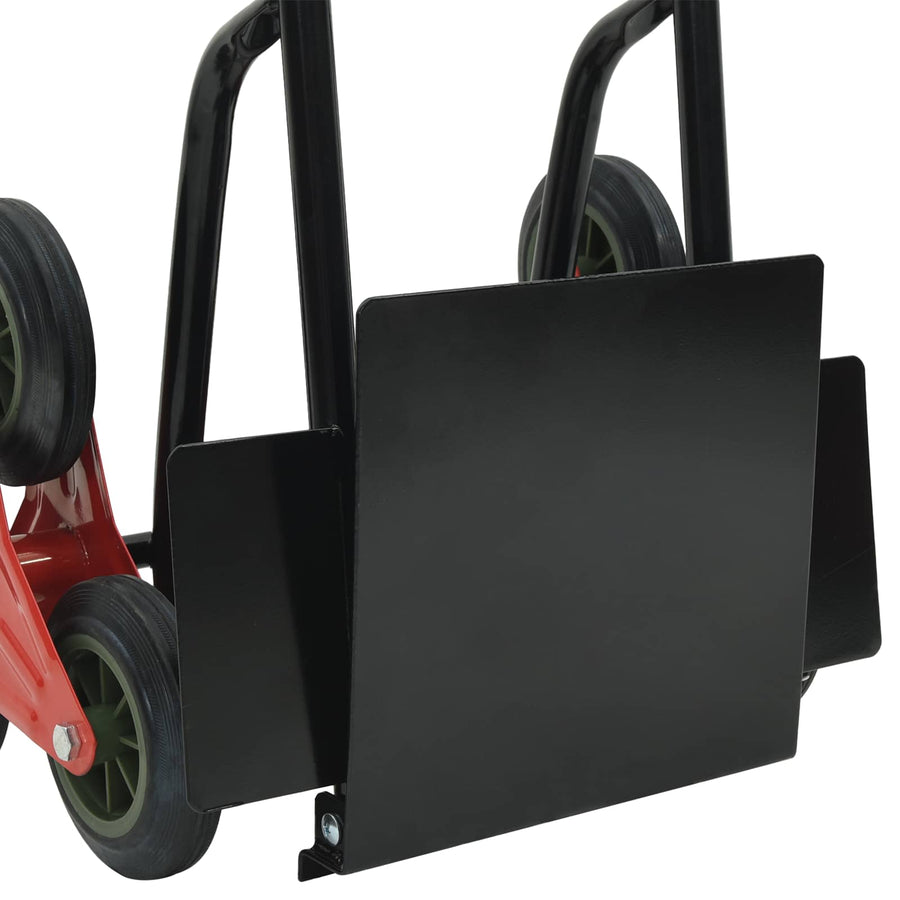Handtrolley Zwart en Rood 64,5 x 49,5 x 114 cm Staal