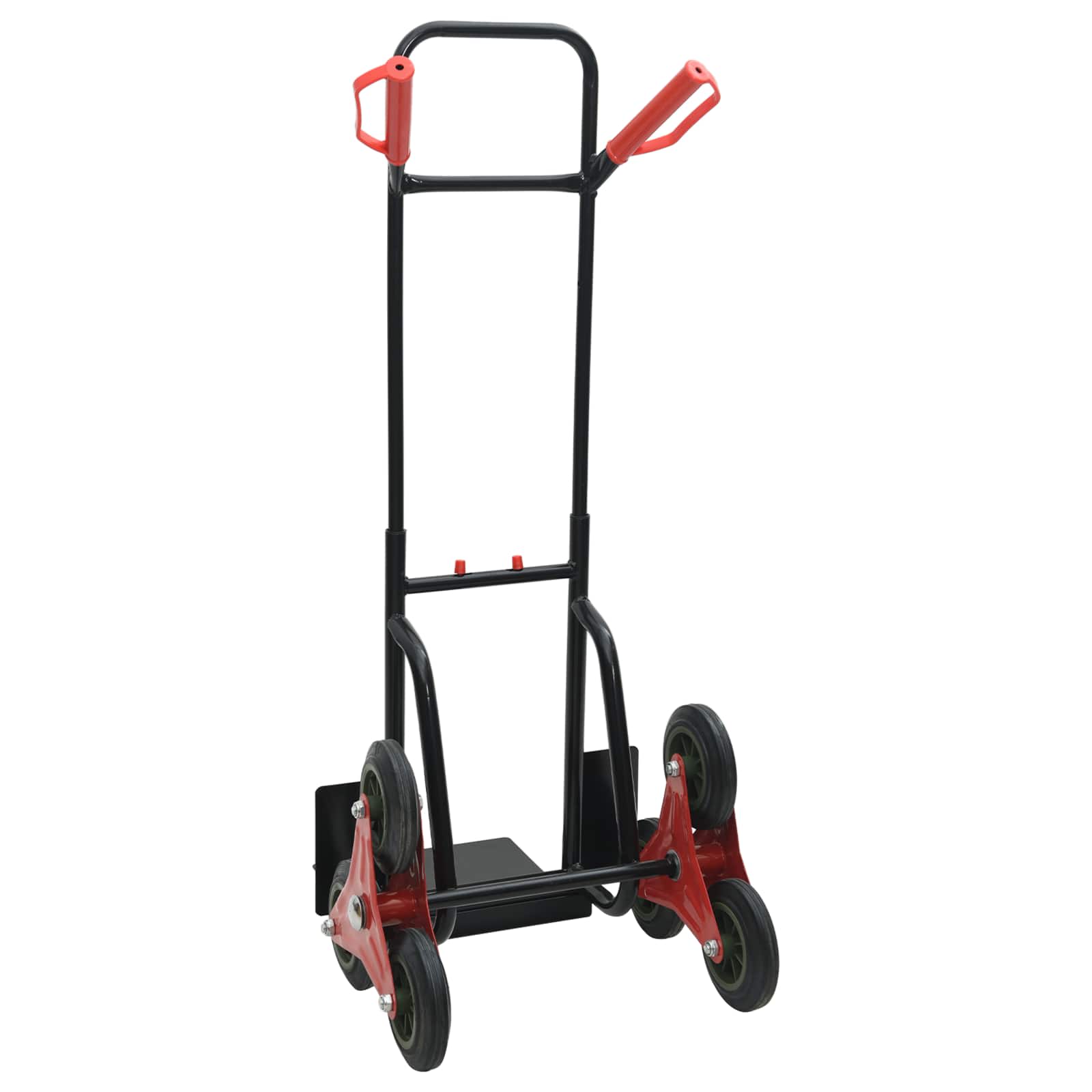 Handtrolley Zwart en Rood 64,5 x 49,5 x 114 cm Staal