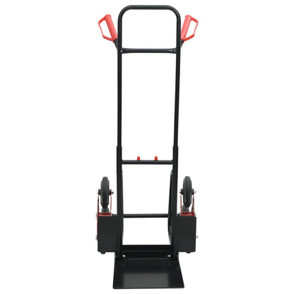 Handtrolley Zwart en Rood 64,5 x 49,5 x 114 cm Staal