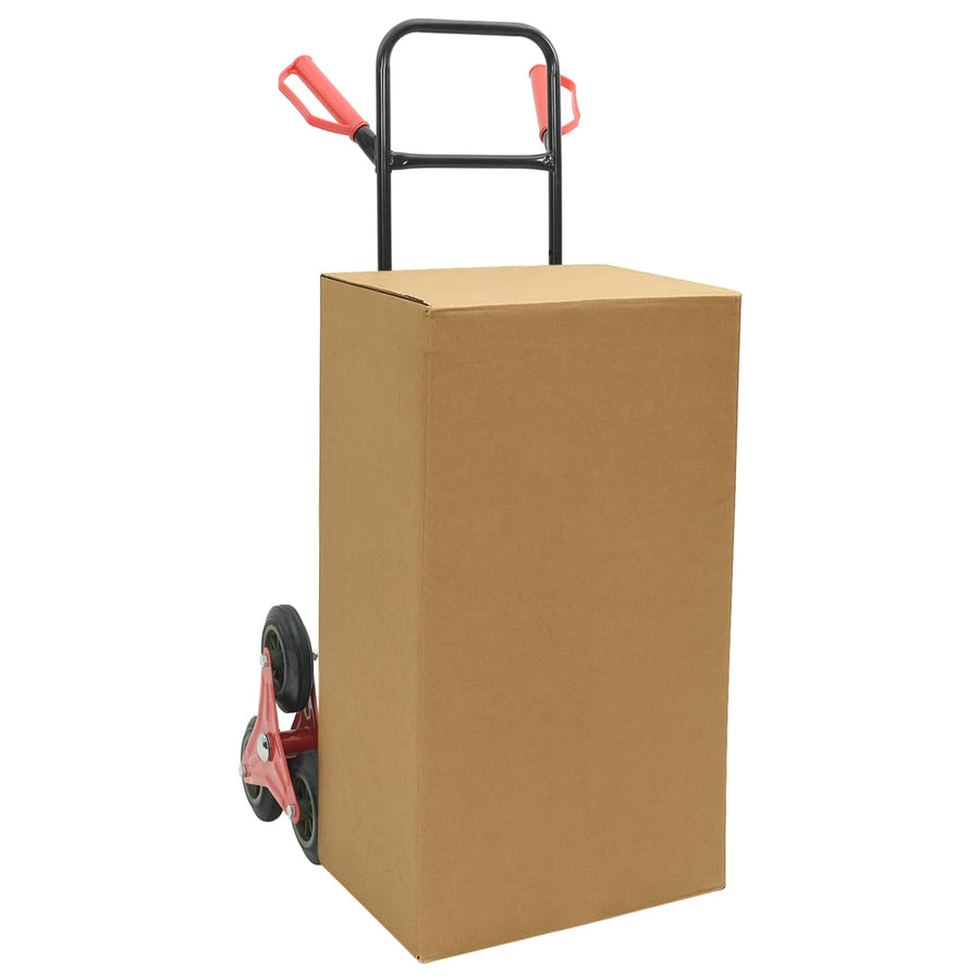 Handtrolley Zwart en Rood 64,5 x 49,5 x 114 cm Staal