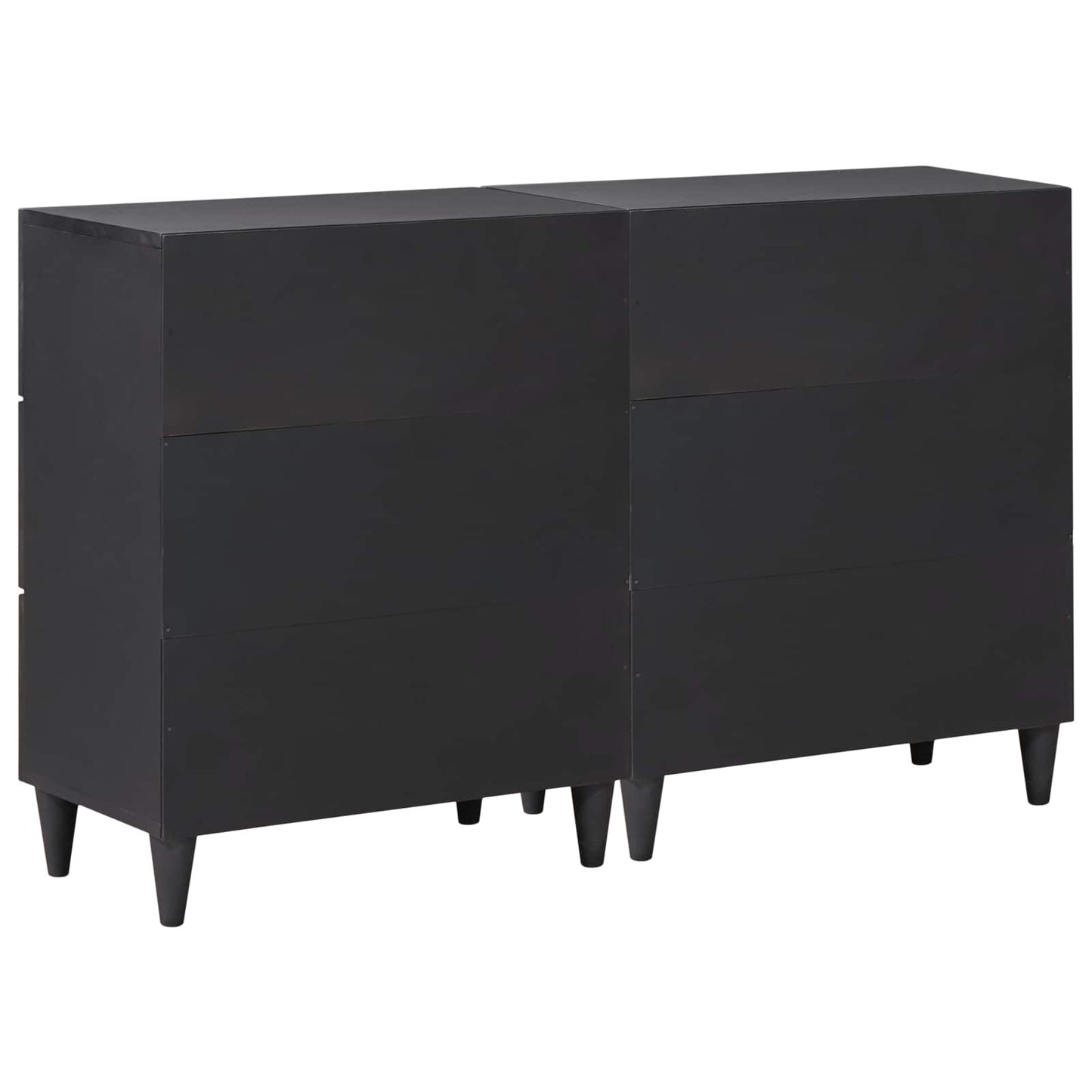 Opslagkasten 2 st 120 x 33 x 75 cm Massief Mango Hout