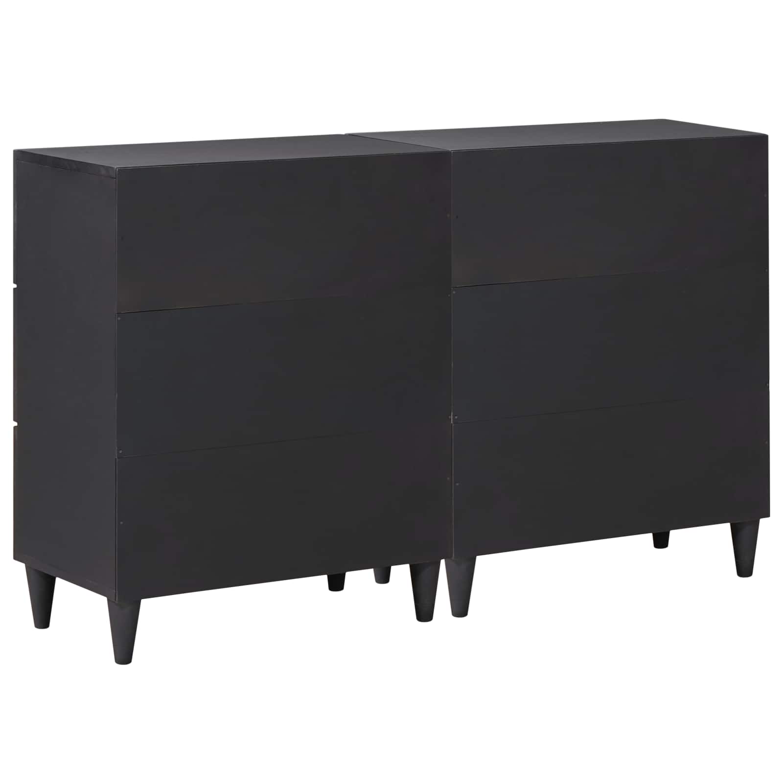 Opslagkasten 2 st 120 x 33 x 75 cm Massief Mango Hout