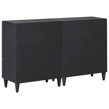 Opslagkasten 2 st 120 x 33 x 75 cm Massief Mango Hout