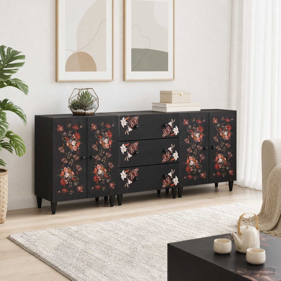 Opslagkasten 3 st 180 x 33 x 75 cm Massief Mango Hout