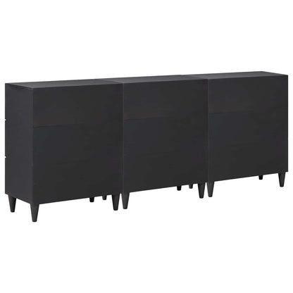 Opslagkasten 3 st 180 x 33 x 75 cm Massief Mango Hout