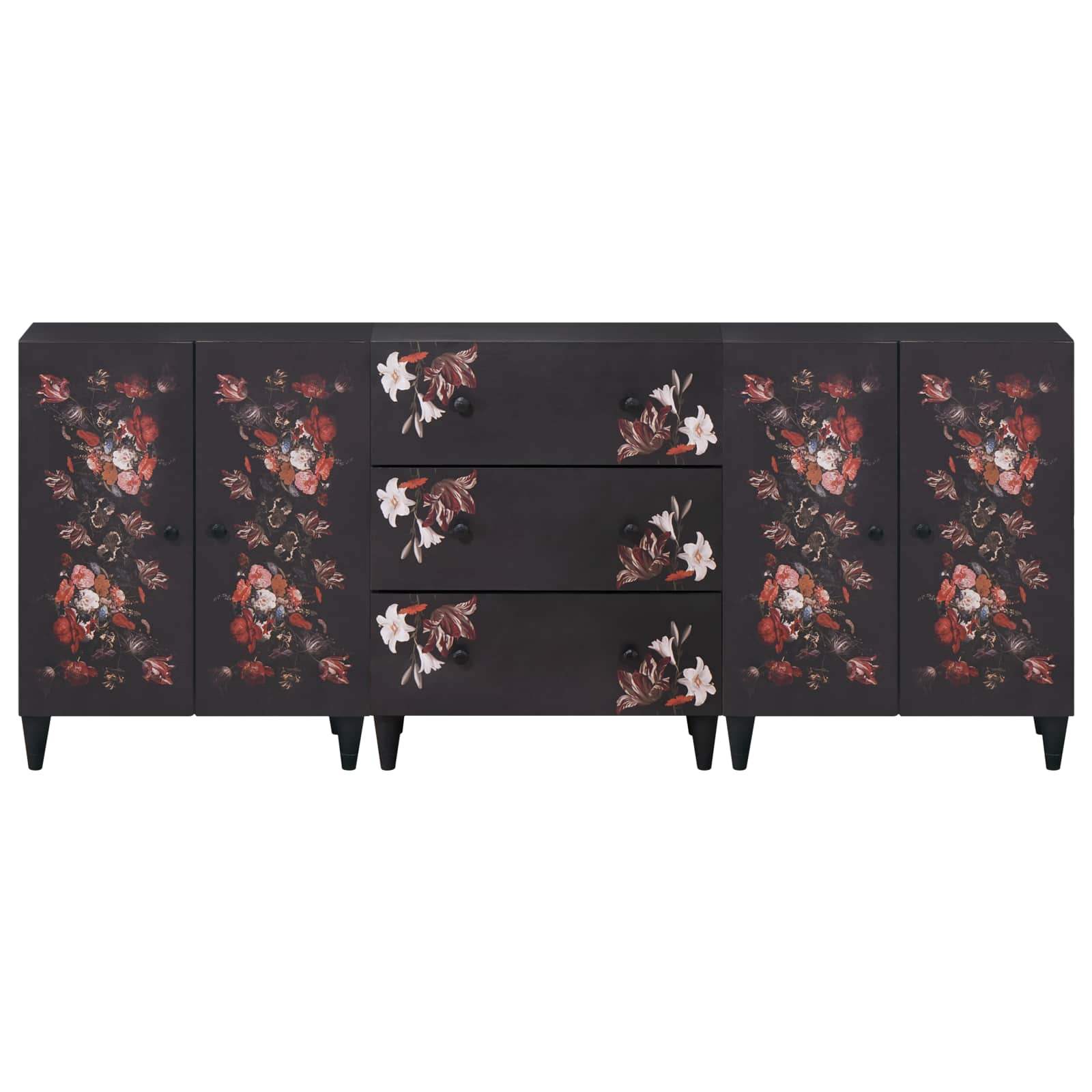 Opslagkasten 3 st 180 x 33 x 75 cm Massief Mango Hout