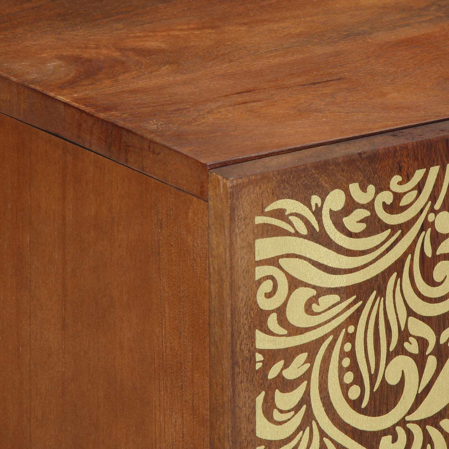 Badkamerkastenset 3 pcs Honingbruin en goud 180 x 33 x 75 cm
