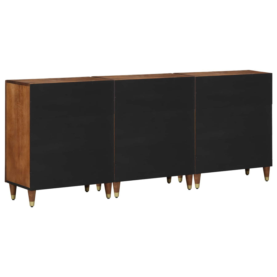 Badkamerkastenset 3 pcs Honingbruin en goud 180 x 33 x 75 cm