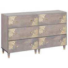 Dressoir 2 pcs Grijs 60 x 33.5 x 75 cm Massief mangohout