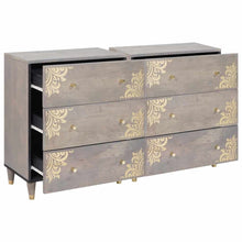 Dressoir 2 pcs Grijs 60 x 33.5 x 75 cm Massief mangohout