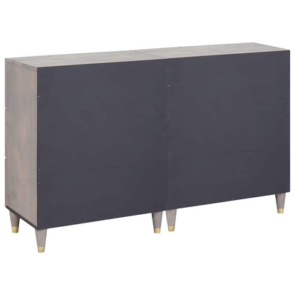 Dressoir 2 pcs Grijs 60 x 33.5 x 75 cm Massief mangohout