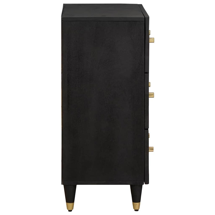 Dressoir 2 pcs Zwart 60 x 33 x 75 cm Massief Mango Hout