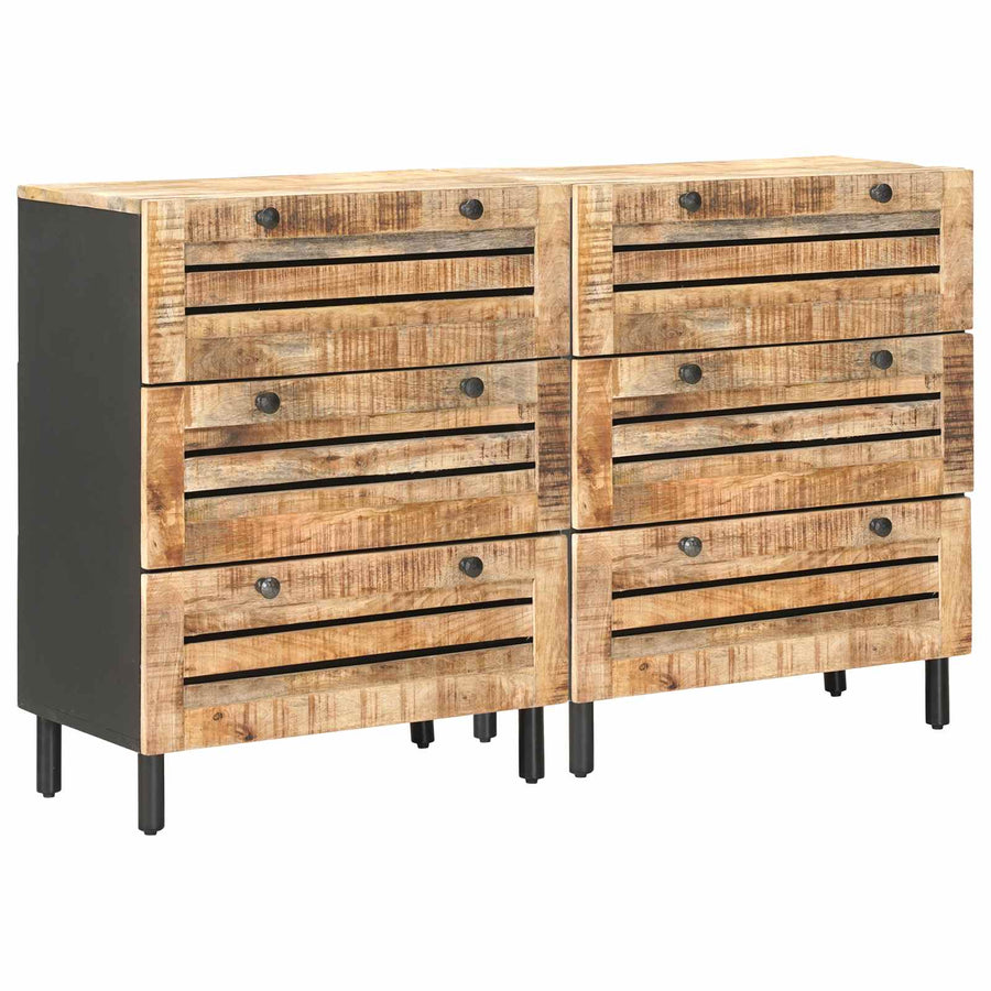 Opslagkasten 2 st 120 x 33 x 75 cm Massief Mango Hout