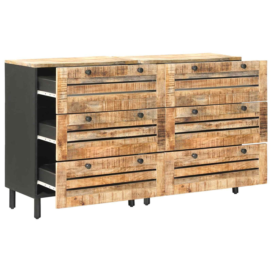 Opslagkasten 2 st 120 x 33 x 75 cm Massief Mango Hout