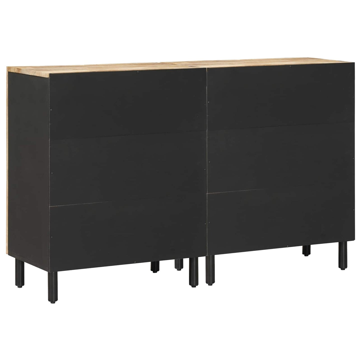 Opslagkasten 2 st 120 x 33 x 75 cm Massief Mango Hout