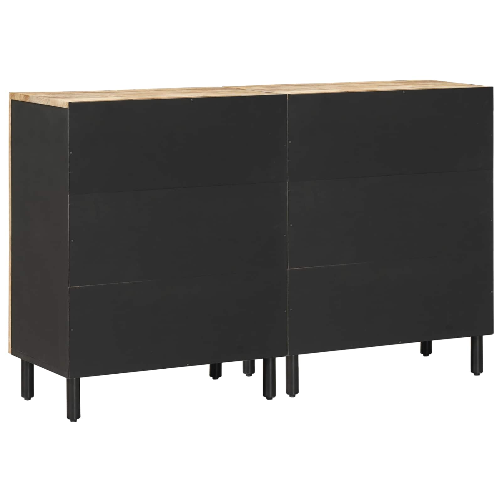 Opslagkasten 2 st 120 x 33 x 75 cm Massief Mango Hout