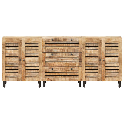 Opslagkasten 3 st 180 x 33 x 75 cm Massief Mango Hout Naturel