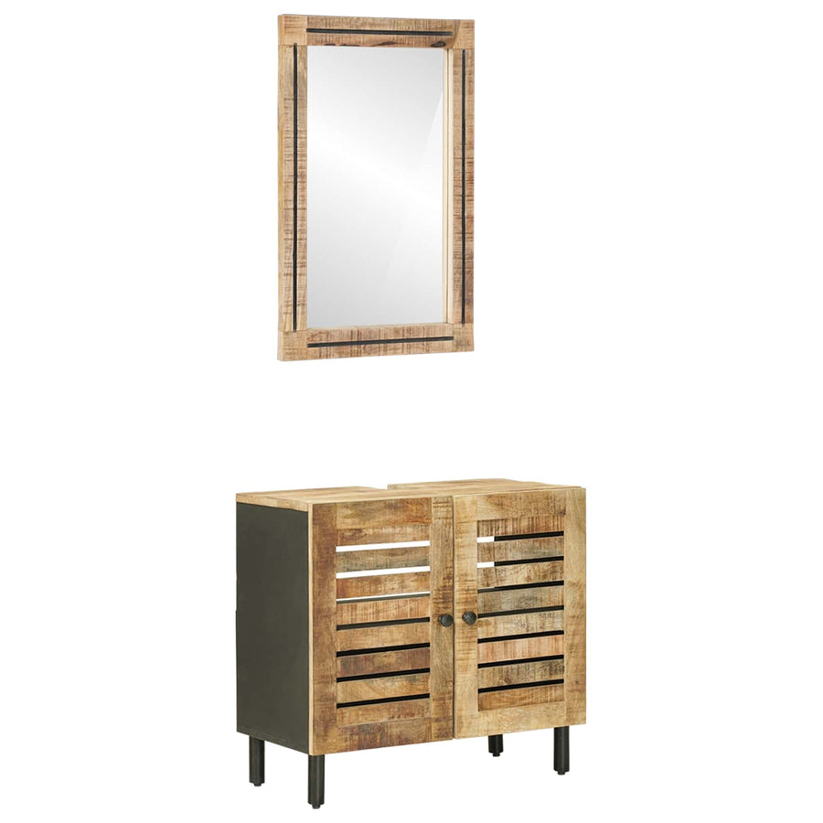Badkamerkastenset 2 st Naturel 62 x 33 x 58 cm