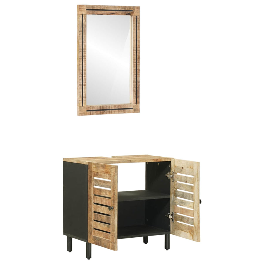 Badkamerkastenset 2 st Naturel 62 x 33 x 58 cm