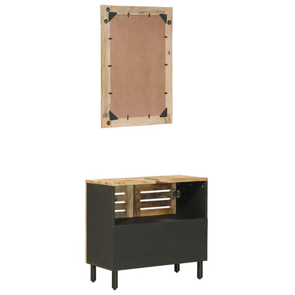 Badkamerkastenset 2 st Naturel 62 x 33 x 58 cm