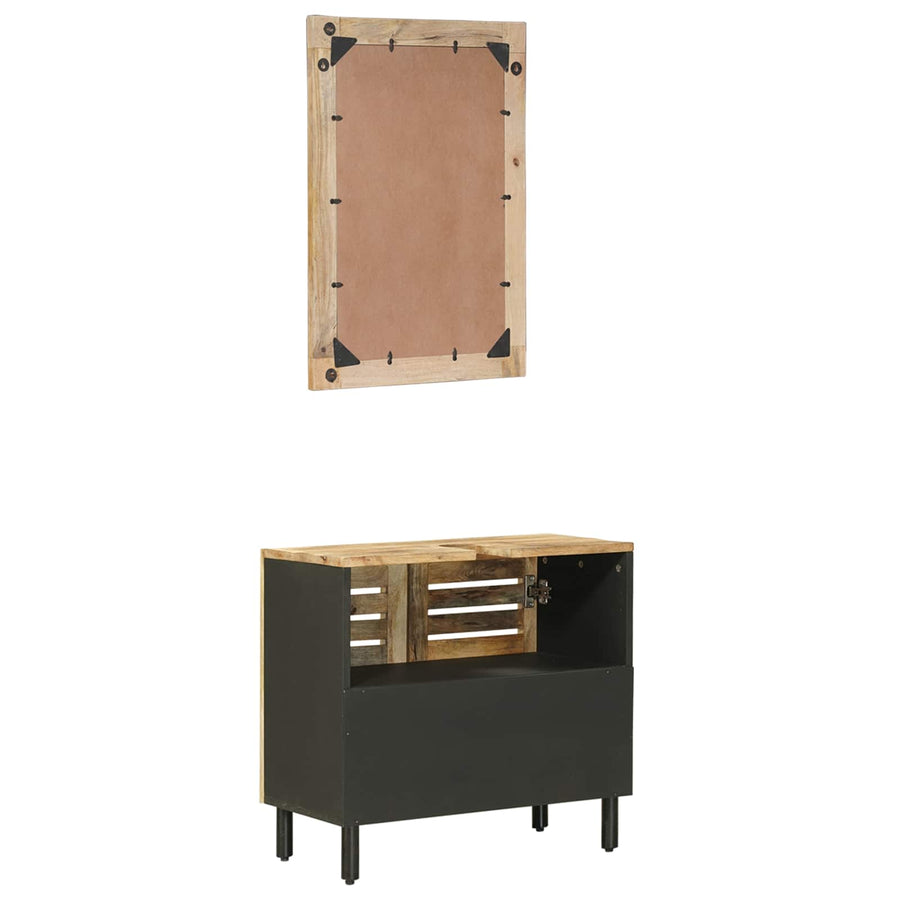 Badkamerkastenset 2 st Naturel 62 x 33 x 58 cm