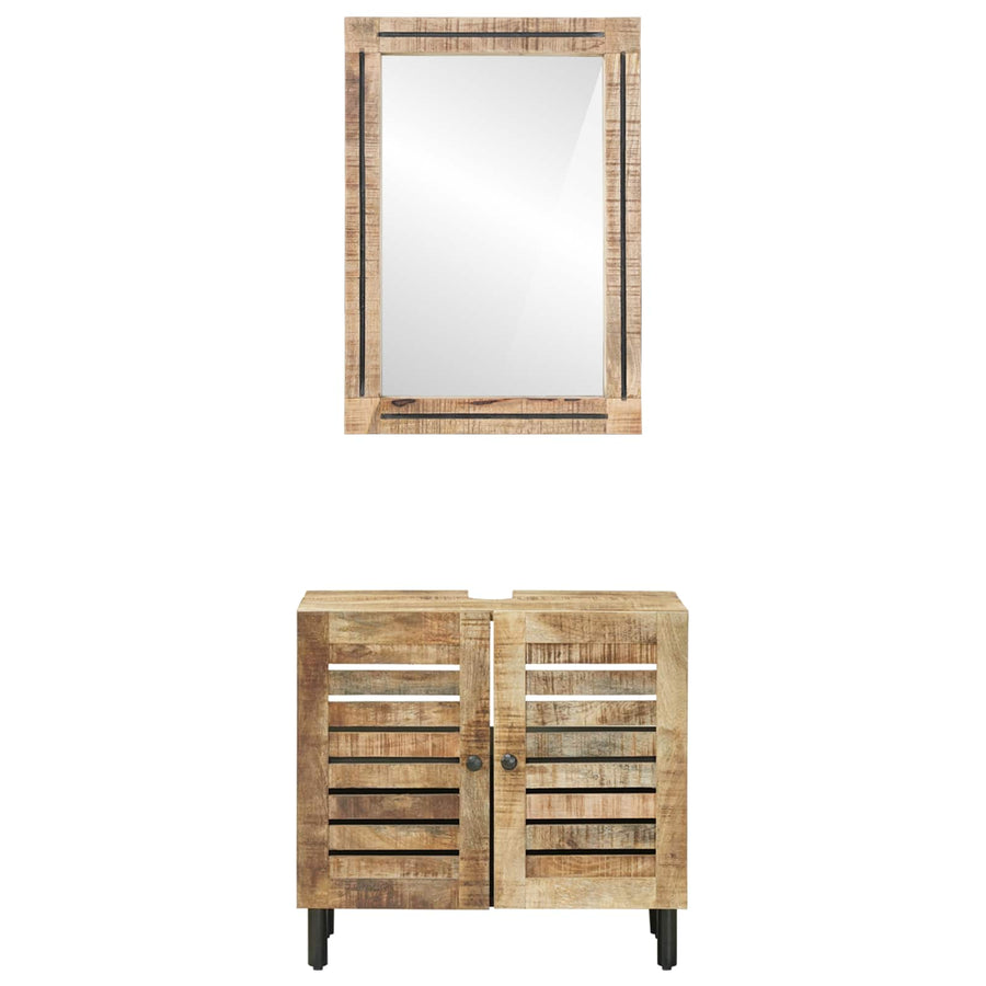 Badkamerkastenset 2 st Naturel 62 x 33 x 58 cm