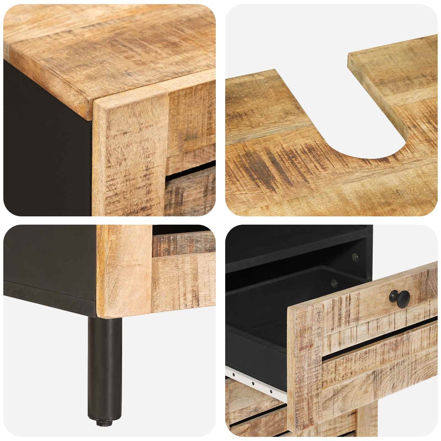 Badkamerkastenset 5 st Naturel 38 x 33 x 160 cm