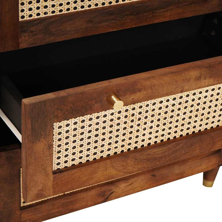 Dressoir Set 2 Pcs Bruin 60 X 33,5 X 75 Cm Massief Mango Hout