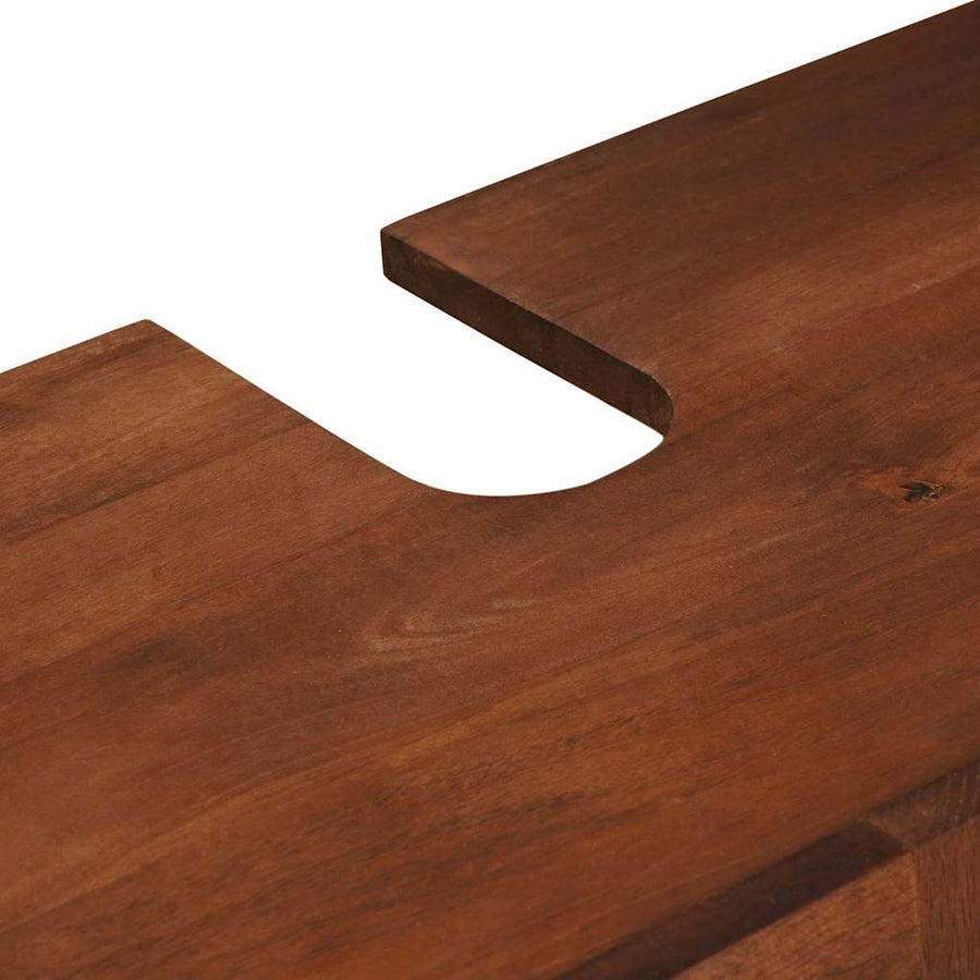 Badkamerkast Met Plank 2 Pcs Zwart En Goud Massief Mango Hout