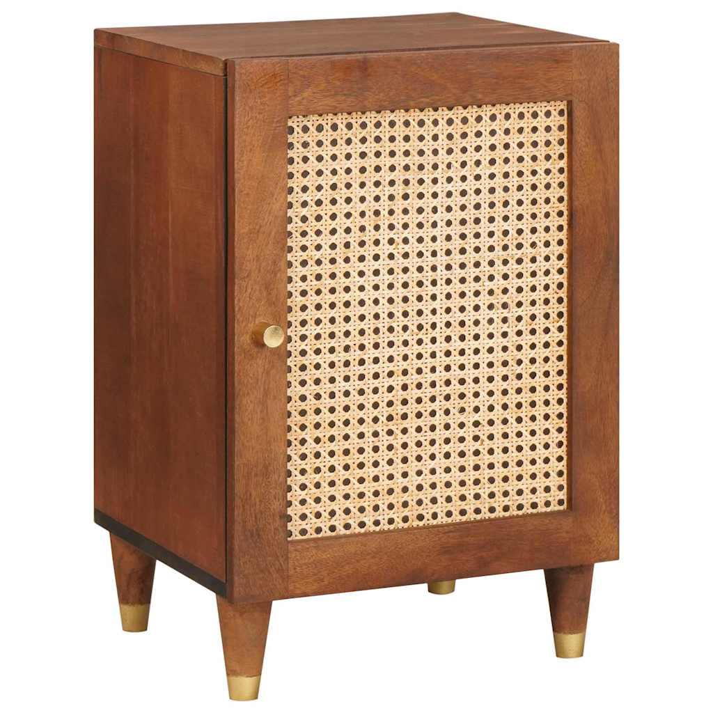Badkamerkast Met Lade 5 Pcs Bruin En Zwart Massief Mango Hout