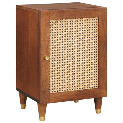 Badkamerkast Met Lade 5 Pcs Bruin En Zwart Massief Mango Hout