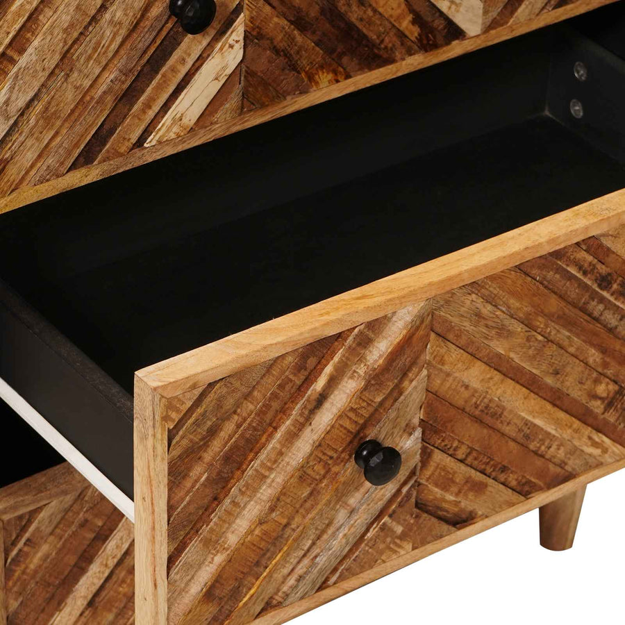 Opslagkasten 2 pcs Bruin 60 x 33,5 x 75 cm Massief Mango Hout