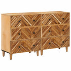 Opbergkasten massief mangohout 60x33,5x75 cm 2 stuks