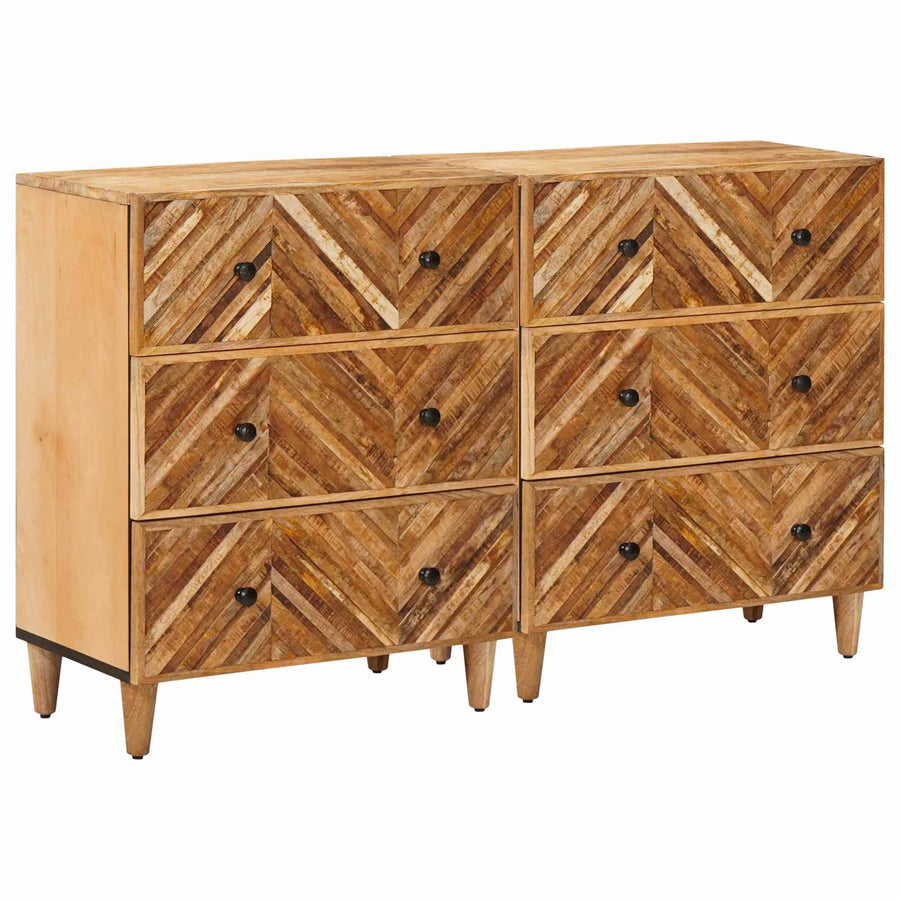Opslagkasten 2 pcs Bruin 60 x 33,5 x 75 cm Massief Mango Hout