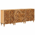 Opbergkast massief mangohout 60x33,5x75 cm bruin